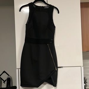 Black ASTR dress with mesh and zipper